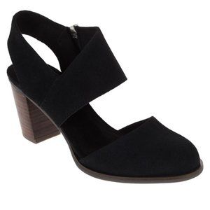 Toms Majorca Black Sueded Closed Toe Size 6.5